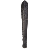 Bőr 13,5 cm INDULGE-3011 Platform Magassarkú Combcsizma