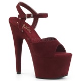 Burgundia Műbőr 18 cm ADORE-709FS női magassarkú szandál