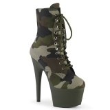 Camoflash vászon 18 cm ADORE-1020CAMO pleaser bokacsizma platform