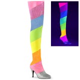 Csillámos 10 cm DREAM-3012RBG Combcsizma Drag Queen