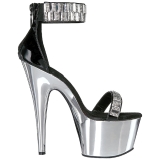 Csillogó Kövekkel 18 cm ADORE-769RS Króm Platform Magassarkú