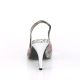 Ezüst 10 cm DREAM-405 transzvesztita magassarkű cipő