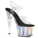 Ezüst 18 cm ADORE-708HGI Hologram platform magassarkű női