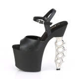 Ezüst 18 cm IRONGRIP-709 sárgaréz csülök platform cipők a magassarkú