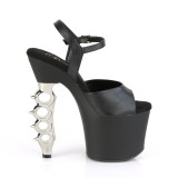 Ezüst 18 cm IRONGRIP-709 sárgaréz csülök platform cipők a magassarkú