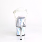 Ezüst 18 cm SKY-308MC Hologram platform magassarkú női