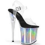 Ezüst 20 cm FLAMINGO-808HGI Hologram platform magassarkű női
