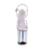 Ezüst 20 cm FLAMINGO-808MC Hologram platform magassarkú női