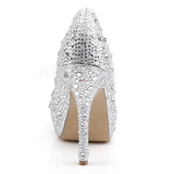 Ezüst Csillogó Kövekkel 13,5 cm FELICITY-20 női cipők magassarkű