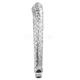 Ezüst Flitterekkel 15 cm PLEASER BLONDIE-R-3011 Platform Magassarkú Combcsizma