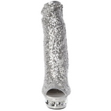 Ezüst Flitterekkel Bokacsizma női 15,5 cm BLONDIE-R-1008