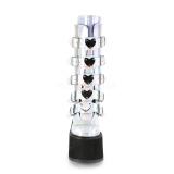 Ezüst Hologram 14 cm SWING-230 cyberpunk csizma platformos