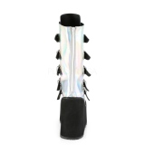 Ezüst Hologram 14 cm SWING-230 cyberpunk csizma platformos