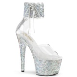 Ezüst strass 18 cm BEJEWELED-7-RS-02 pleaser magassarkú boka mandzsetta