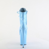 FLAMINGO-1020 20 cm pleaser magassarkú bokacsizma kék