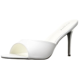 Fehér 10 cm CLASSIQUE-01 alacsony sarkú női papucs