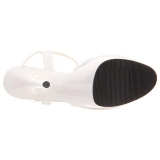 Fehér 15 cm DELIGHT-609 platform pleaser magassarkú