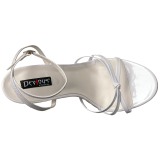 Fehér 15 cm DOMINA-108 transzvesztita magassarkű cipő