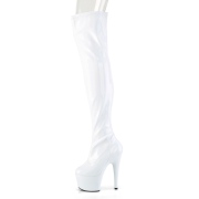 Fehér 18 cm ADORE-3000HWR Hologram rúdtánc platform overknee csizma