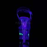 Fehér 18 cm MOON-708RSS Neon platform magassarkú női
