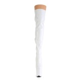 Fehér 20 cm FLAMINGO-3000HWR Hologram rúdtánc platform overknee csizma