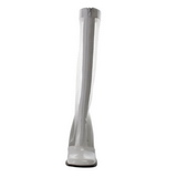 Fehér 7,5 cm GOGO-307 női halo csizma magassarkű