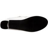 Fehér Lakk 5 cm SCHOOLGIRL-50 iskoláslány tömbsarkú cipő pántos