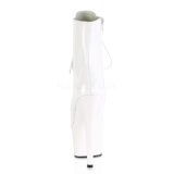 Fehér Lakkbőr 18 cm ADORE-1020 női platform bokacsizma
