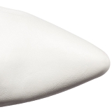 Fehér Műbőr 10 cm CLASSIQUE-3011 Overknee Combcsizma Magassarkú