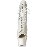 Fehér Műbőr 18 cm ADORE-1021 női platform bokacsizma