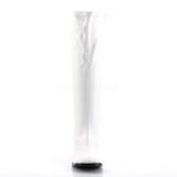 Fehér Műbőr 7,5 cm GOGO-300WC női csizma széles borjú