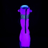 Fehér Neon 11,5 cm SHAKER-70 cyberpunk csizma platformos