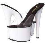 Fehér Neon 18 cm ADORE-701UV Platform Papucs