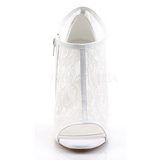 Fehér Szövet 13 cm AMUSE-56 Magassarkú Körömcipők