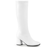 Fehér Vegan 7,5 cm GOGO-300-2 vastag sarkú csizma