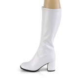 Fehér Vegan 7,5 cm GOGO-300-2 vastag sarkú csizma
