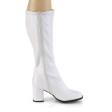 Fehér Vegan 7,5 cm GOGO-300-2 vastag sarkú csizma