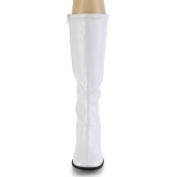 Fehér Vegan 7,5 cm GOGO-300-2 vastag sarkú csizma