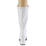 Fehér Vegan 7,5 cm GOGO-300-2 vastag sarkú csizma