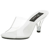 Fehér Átlátszó 8 cm BELLE-301 Papucs Női Cipők