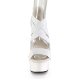 Fehér rugalmas szalag 15 cm DELIGHT-669 pleaser cipők magassarkú