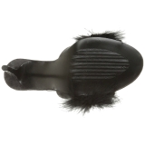 Fekete 10 cm CLASSIQUE-01F női papucs Prém