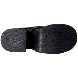 Fekete 13 cm CAMEL-201 Gótikus Bokacsizma Platform
