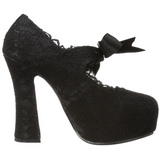 Fekete 13 cm DEMON-11 Platform Gótikus Cipők