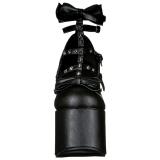Fekete 14 cm DemoniaCult TORMENT-600 Platform Gótikus Cipők