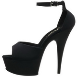 Fekete 15 cm DELIGHT-618PS női cipők magassarkű