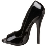 Fekete 15 cm DOMINA-212 női cipők magassarkű