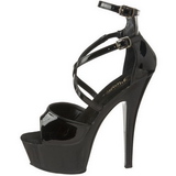 Fekete 15 cm KISS-254 női cipők magassarkű