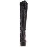 Fekete 15 cm Pleaser DELIGHT-2000 Női Csizma