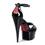 Fekete 15 cm Pleaser DELIGHT-662 Magassarkú Platform